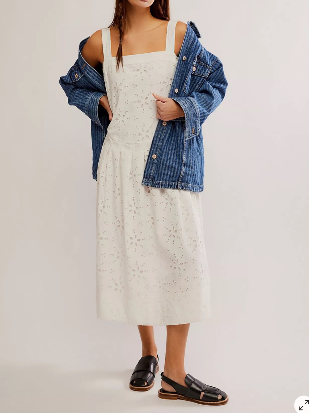 NWT FREE PEOPLE Primavera Eyelet Midi Dress size M - Picture 4 of 11